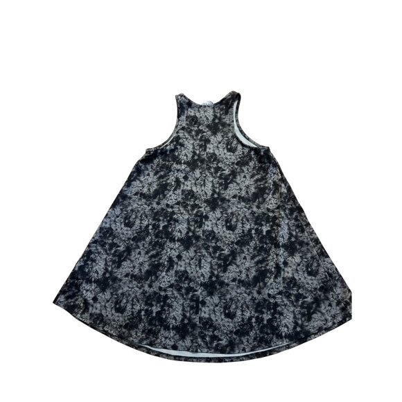 Black/Bead Tie Dye Tunic Tank Top Sleeveless Flowy Black Gray Sz M - Picture 3 of 4